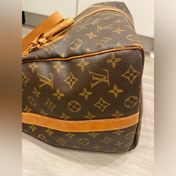 Louis Vuitton LV Boston Bag Keepall Bandouliere 50 Monogram w/ LV Strap Name Tag - Picture 7 of 12